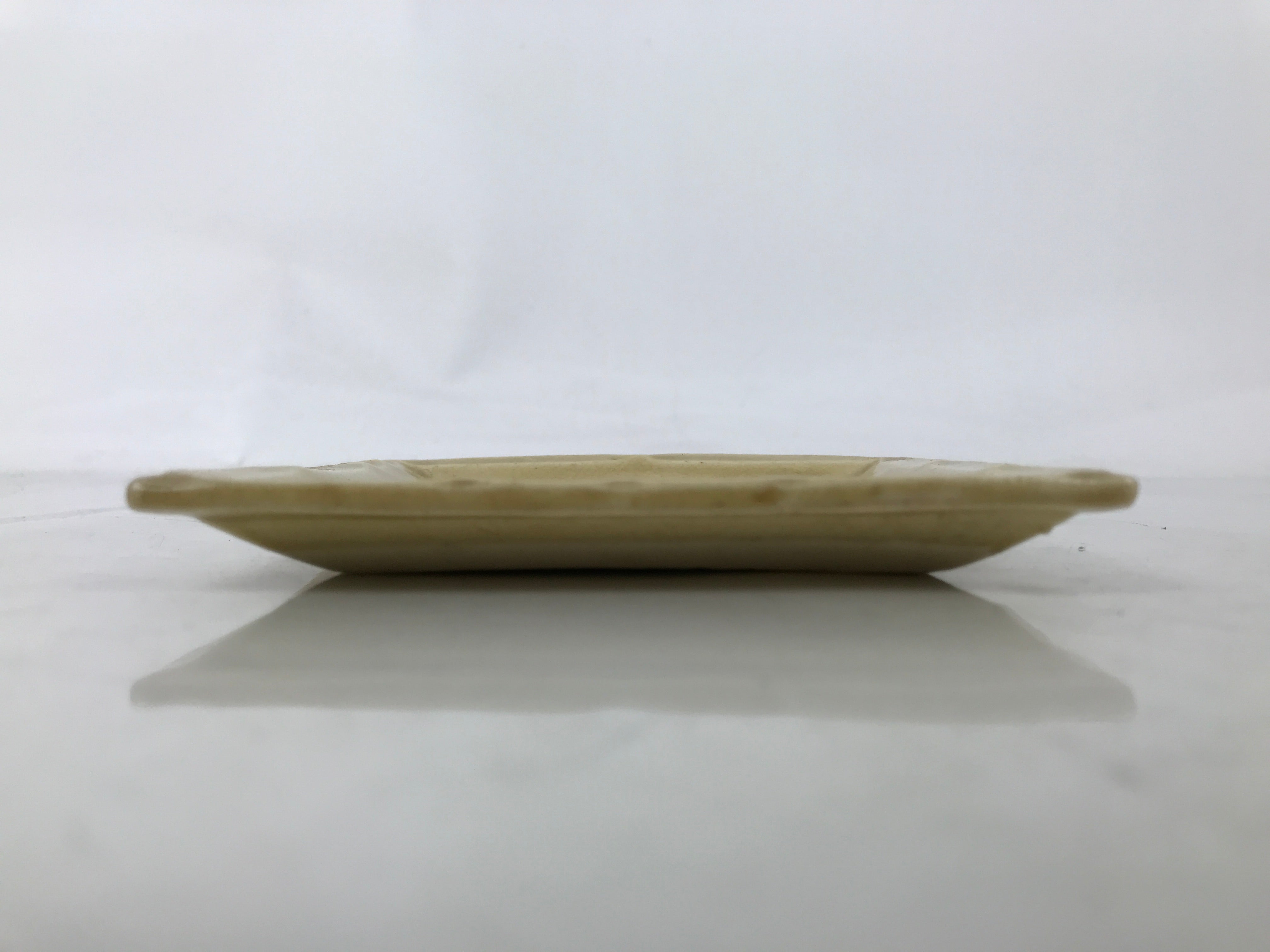 Japanese Ceramic Small Plate Kozara Vtg Sara Square Pottery Yellow Leaves Y441