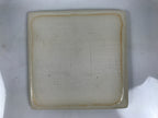 Japanese Ceramic Small Plate Kozara Vtg Square Pottery Bamboo Blue Beige Y550