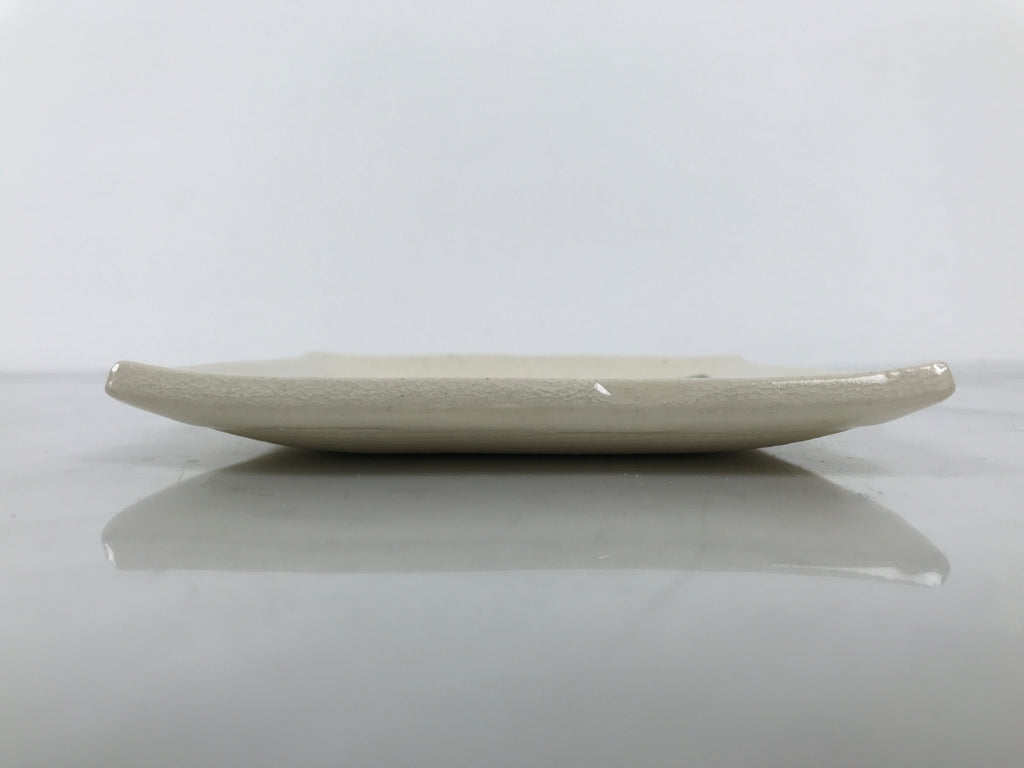 Japanese Ceramic Small Plate Kozara Vtg Square Pottery Chrysanthemum Yellow Y551