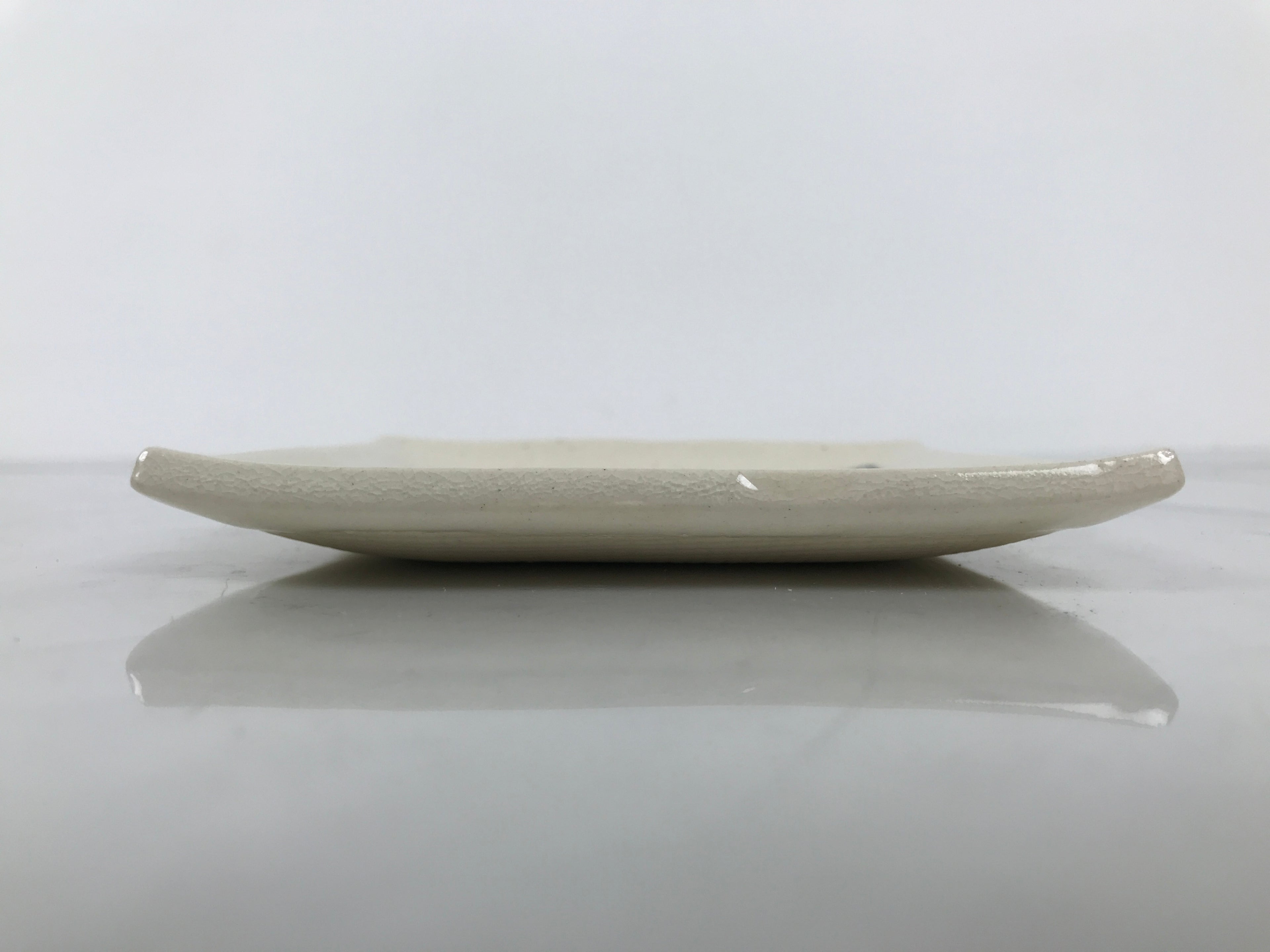 Japanese Ceramic Small Plate Kozara Vtg Square Pottery Chrysanthemum Yellow Y551