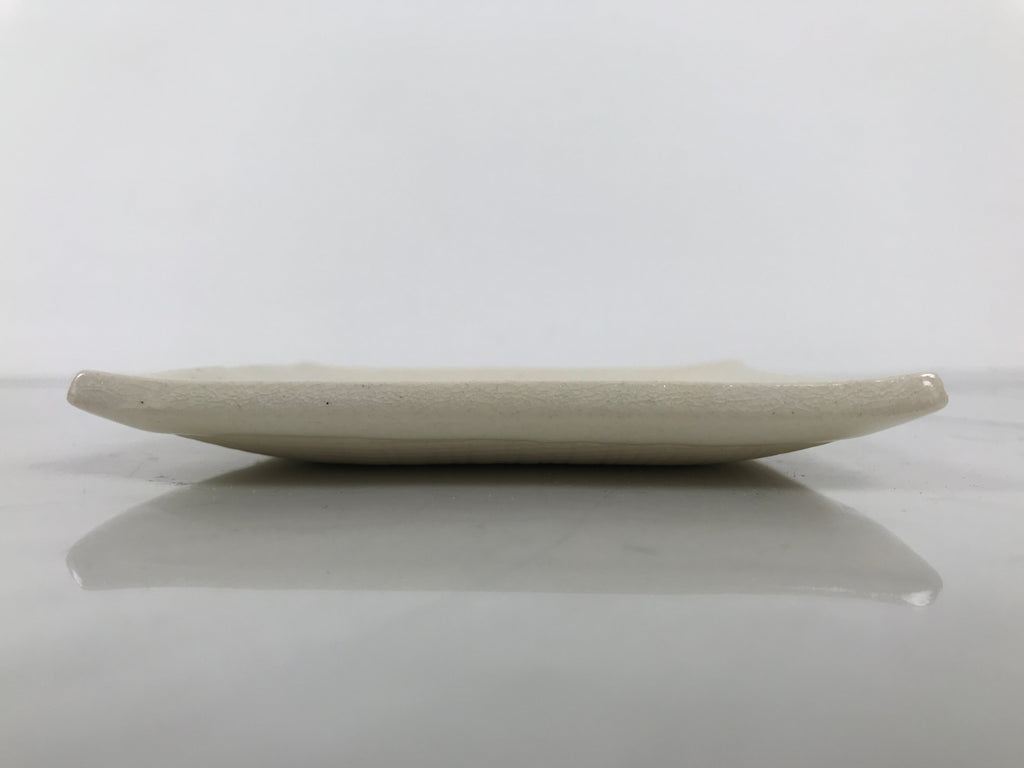 Japanese Ceramic Small Plate Kozara Vtg Square Pottery Chrysanthemum Yellow Y551