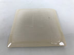 Japanese Ceramic Small Plate Kozara Vtg Square Pottery Iris Blue Beige Y552