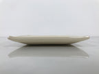 Japanese Ceramic Small Plate Kozara Vtg Square Pottery Iris Blue Beige Y552