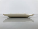Japanese Ceramic Small Plate Kozara Vtg Square Pottery Iris Blue Beige Y552