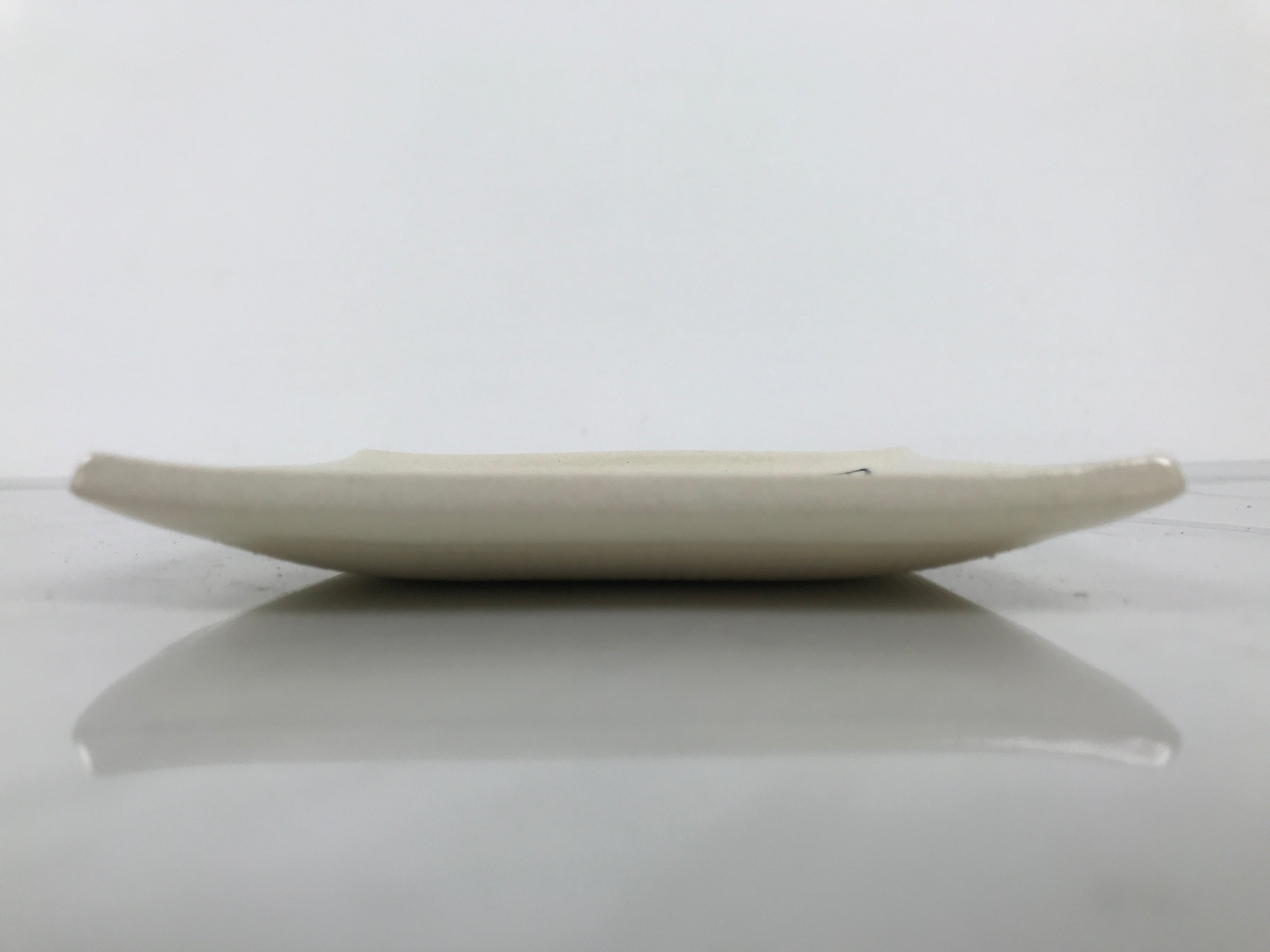 Japanese Ceramic Small Plate Kozara Vtg Square Pottery White Plum Blossom Y554
