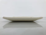 Japanese Ceramic Small Plate Kozara Vtg Square Pottery White Plum Blossom Y554