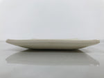 Japanese Ceramic Small Plate Kozara Vtg Square Pottery White Plum Blossom Y554
