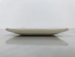 Japanese Ceramic Small Plate Kozara Vtg Square Pottery White Plum Blossom Y554