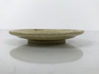 Japanese Ceramic Small Plate Mamezara Side Dish Vtg Beige Green Plants Y466