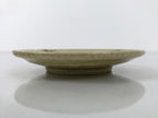 Japanese Ceramic Small Plate Mamezara Side Dish Vtg Beige Green Plants Y467