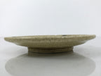 Japanese Ceramic Small Plate Mamezara Side Dish Vtg Beige Green Plants Y468