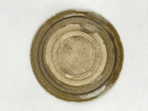 Japanese Ceramic Small Plate Mamezara Vtg Round Kozara Brown Yakimono PY542
