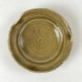 Japanese Ceramic Small Plate Mamezara Vtg Round Kozara Brown Yakimono PY542