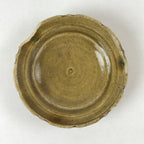 Japanese Ceramic Small Plate Mamezara Vtg Round Kozara Brown Yakimono PY542