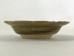 Japanese Ceramic Small Plate Mamezara Vtg Round Kozara Brown Yakimono PY543
