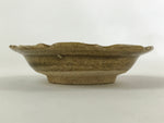 Japanese Ceramic Small Plate Mamezara Vtg Round Kozara Brown Yakimono PY544