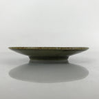 Japanese Ceramic Small Plate Mamezara Vtg Simple Green Brown Pottery PY872