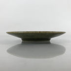Japanese Ceramic Small Plate Mamezara Vtg Simple Green Brown Pottery PY872