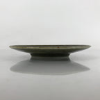 Japanese Ceramic Small Plate Mamezara Vtg Simple Green Brown Pottery PY873