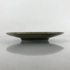 Japanese Ceramic Small Plate Mamezara Vtg Simple Green Brown Pottery PY873
