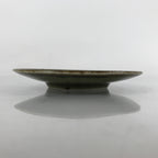 Japanese Ceramic Small Plate Mamezara Vtg Simple Green Brown Pottery PY873