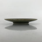 Japanese Ceramic Small Plate Mamezara Vtg Simple Green Brown Pottery PY873