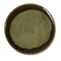 Japanese Ceramic Small Plate Mamezara Vtg Simple Green Brown Pottery PY873
