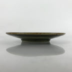 Japanese Ceramic Small Plate Mamezara Vtg Simple Green Brown Pottery PY874
