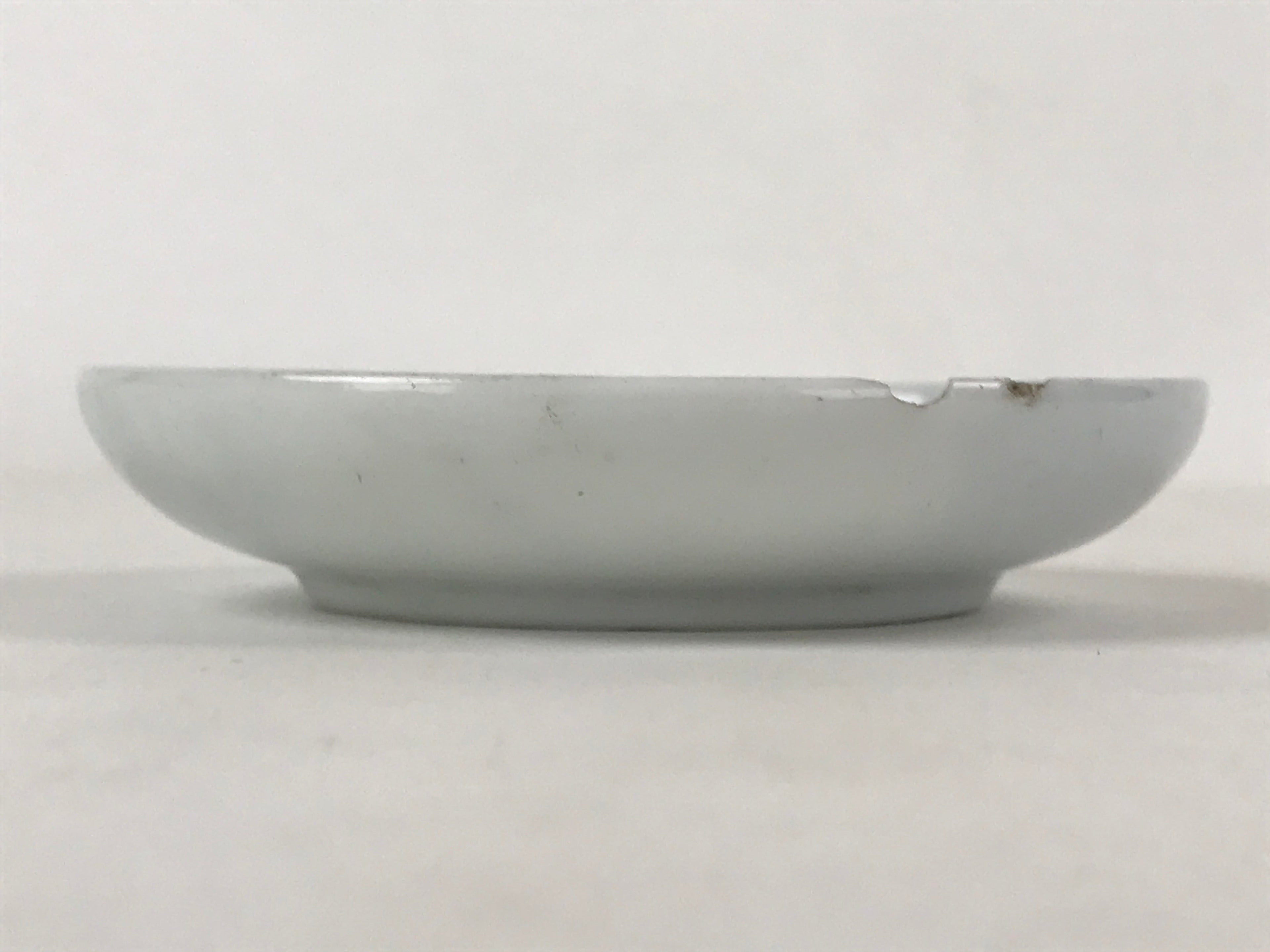 Japanese Ceramic Small Plate Mamezara Vtg Sometsuke White Blue Flowers PY566
