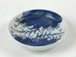 Japanese Ceramic Small Plate Mamezara Vtg Sometsuke White Blue Flowers PY568