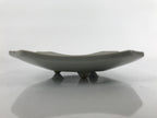 Japanese Ceramic Small Plate Mamezara Vtg Square Inscriptions Grey PY812