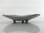 Japanese Ceramic Small Plate Mamezara Vtg Square Inscriptions Grey PY812