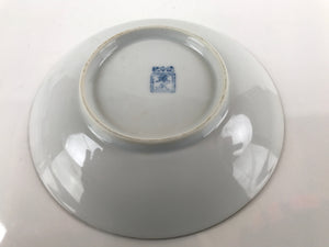 Japanese Ceramic Small Plate Meimeizara Kozara Vtg Mesh Pattern Blue PY740