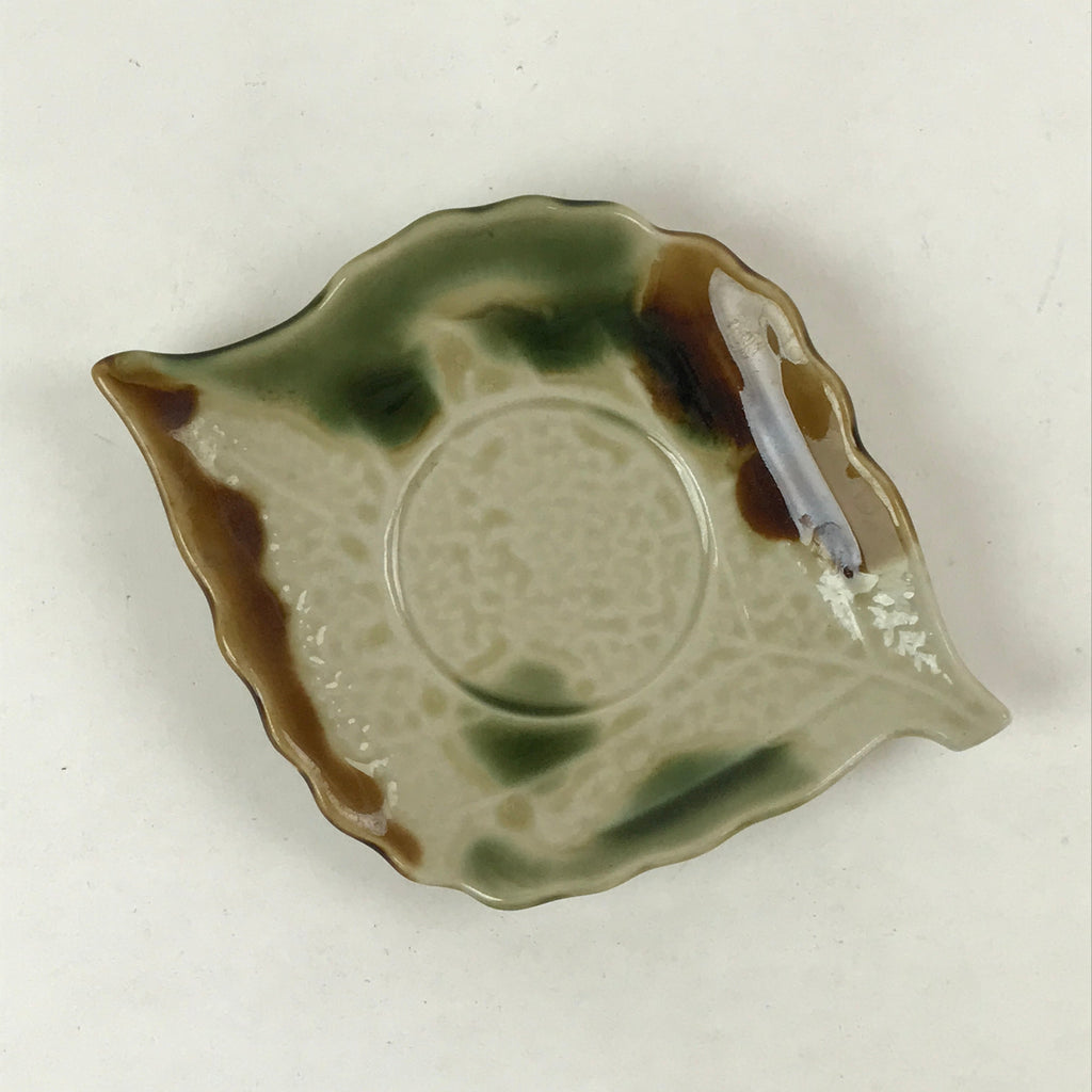 Japanese Ceramic Small Plate Meimeizara Vtg Kozara Chataku Saucer Leaf PY527