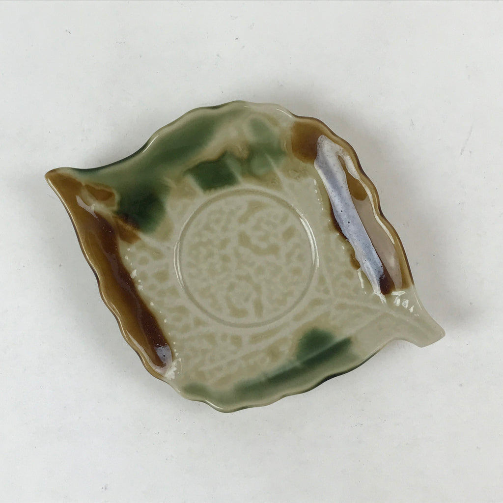 Japanese Ceramic Small Plate Meimeizara Vtg Kozara Chataku Saucer Leaf PY528