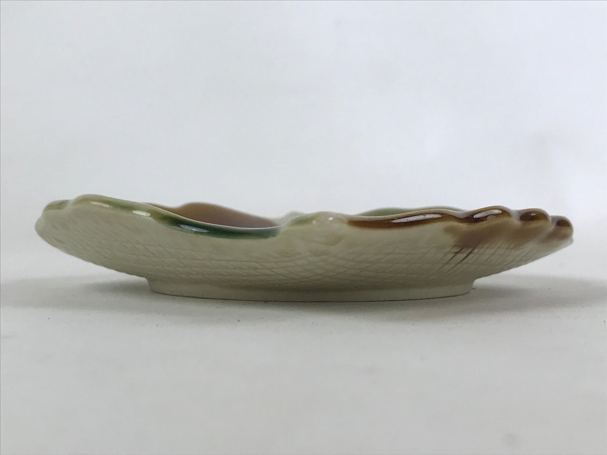 Japanese Ceramic Small Plate Meimeizara Vtg Kozara Chataku Saucer Leaf PY530