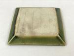 Japanese Ceramic Small Plate Meimeizara Vtg Square Kozara Green Maple Leaf PY525