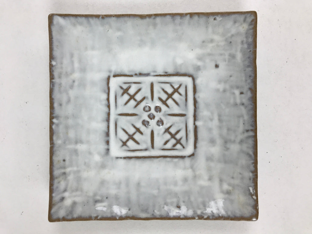Japanese Ceramic Small Plate Meimeizara Vtg Square White Kozara Yakimono PY480
