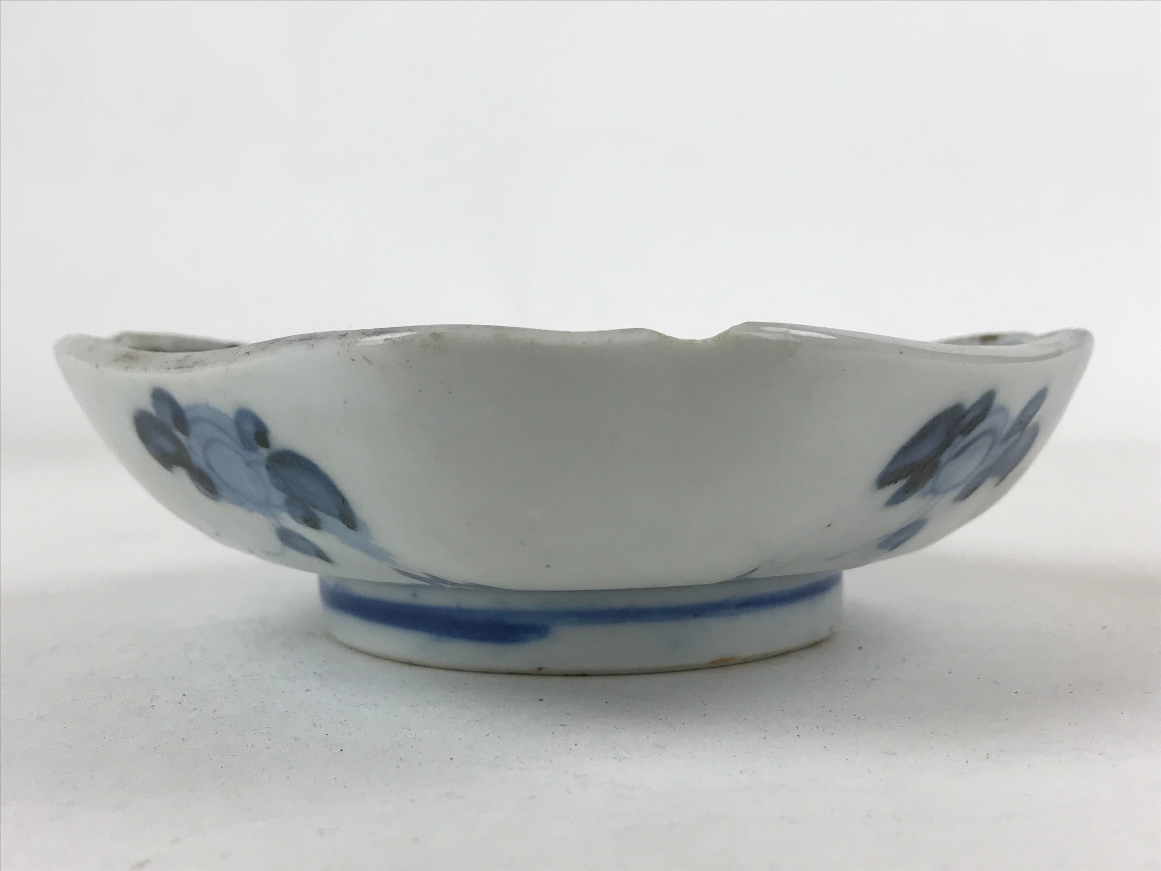 Japanese Ceramic Small Plate Vtg Lozenge Shape Kutani Ware Bird Floral PY597