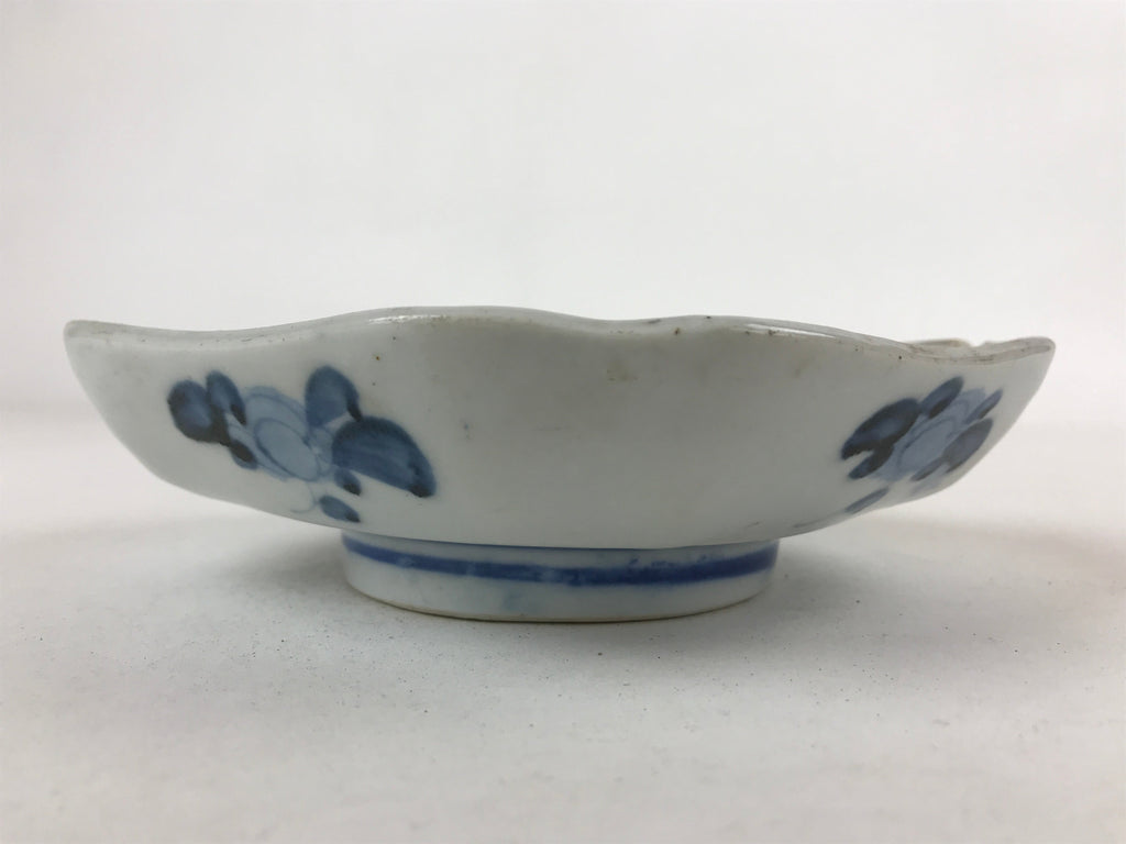 Japanese Ceramic Small Plate Vtg Lozenge Shape Kutani Ware Bird Floral PY597