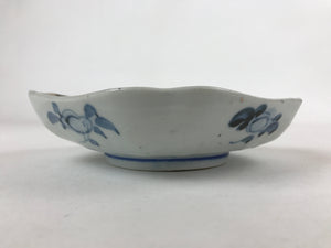 Japanese Ceramic Small Plate Vtg Lozenge Shape Kutani Ware Bird Floral PY598