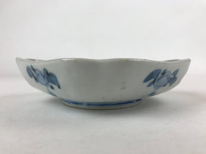Japanese Ceramic Small Plate Vtg Lozenge Shape Kutani Ware Bird Floral PY599