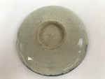 Japanese Ceramic Small Plate Vtg Round Crackle Glaze Gray Blue PY608