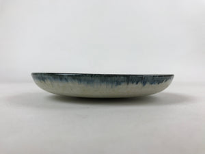 Japanese Ceramic Small Plate Vtg Round Crackle Glaze Gray Blue PY608