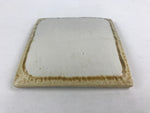 Japanese Ceramic Small Plate Vtg Square Beige Kozara Meimeizara Yakimono PY477