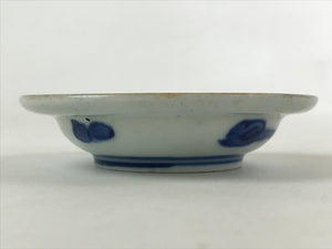 Japanese Ceramic Small Plate Vtg White Blue Sometsuke Landscape Pottery PY562