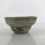 Japanese Ceramic Small Pouring Bowl Vtg Katakuchi Crane Mount Fuji Gray Y147