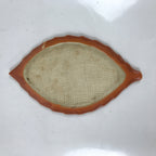 Japanese Ceramic Small Serving Plate Meimeizara Leaf Dream Kanji Orange Y226