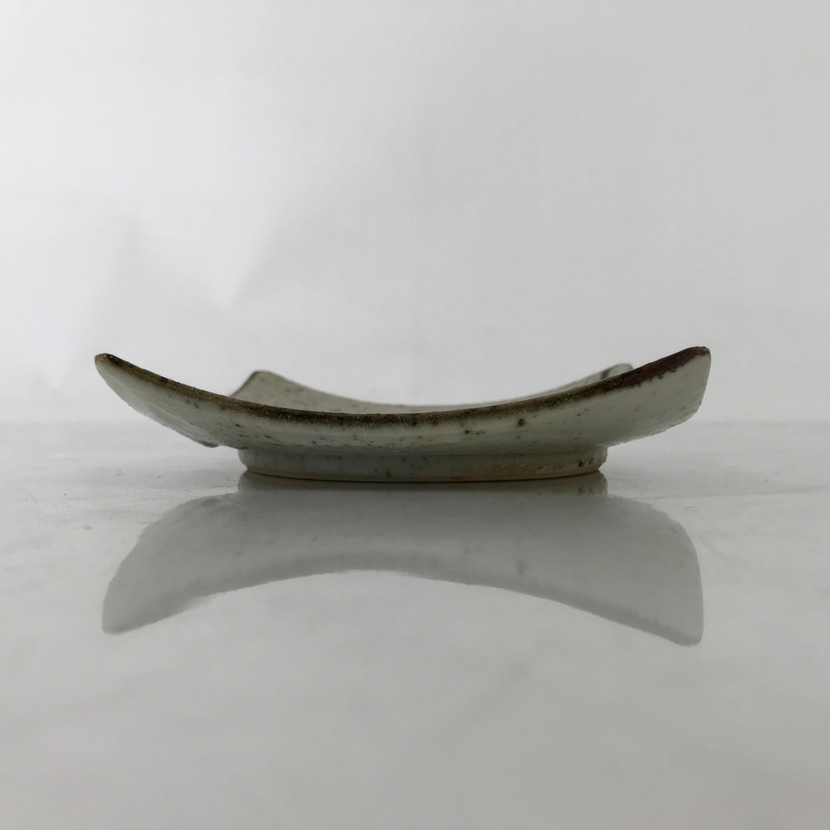 Japanese Ceramic Small Serving Plate Meimeizara Square Brown White Bamboo Y212