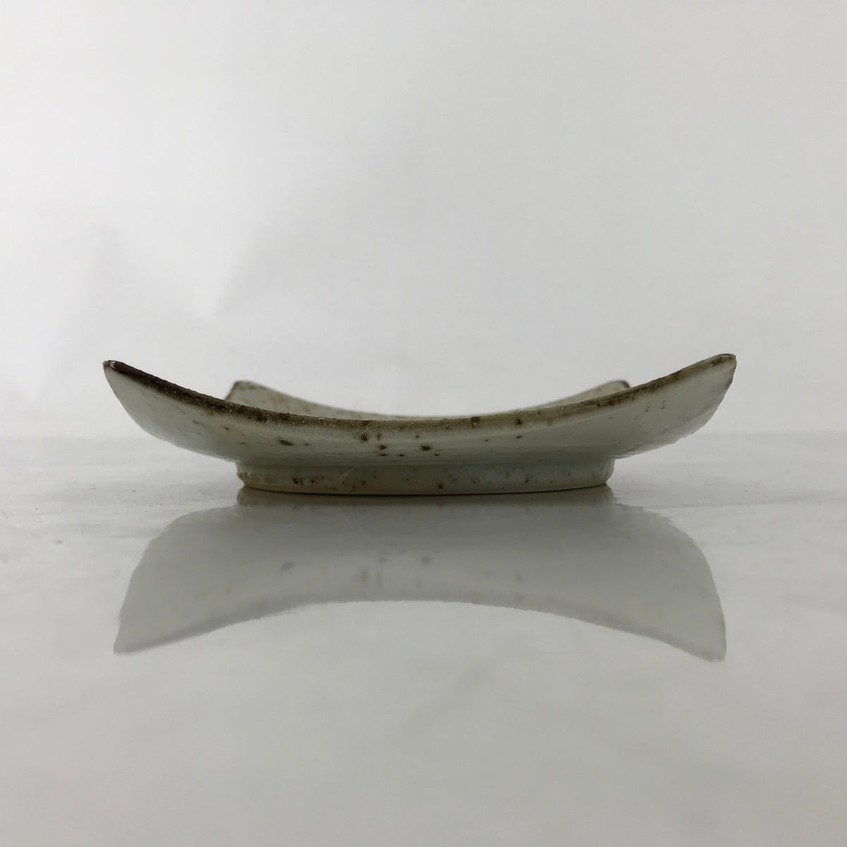 Japanese Ceramic Small Serving Plate Meimeizara Square Brown White Bamboo Y212